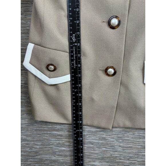 Kasper Blazer Jacket Womens Sz 8 Brown Single Breasted 3 Buttons Casual Career - Picture 6 of 7